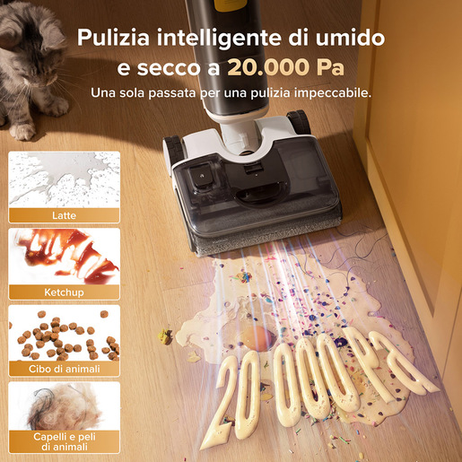 Roborock F25 RT Gen 2 Aspirapolvere elettrica Batteria Secco e bagnato HEPA Senza sacchetto Bianco