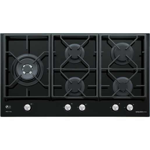 Image of Glem Gas GV95TXBK piano cottura Nero Da incasso 90 cm 5 Fornello(i)