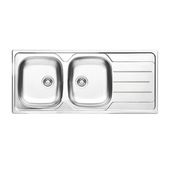 Glem Gas L2G16XS3 Lavello Lavello Montato Su Piano Rettangolare Acciaio Inossidabile-image