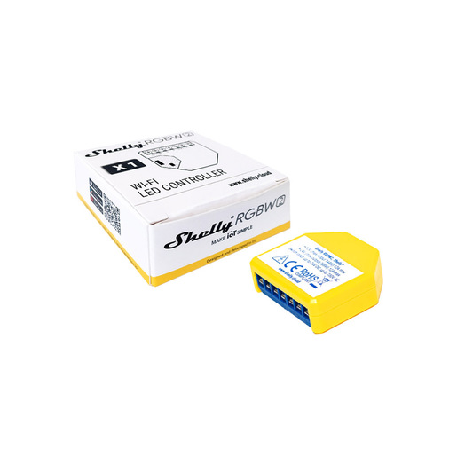 Shelly RGBW2 Wireless Blu, Giallo