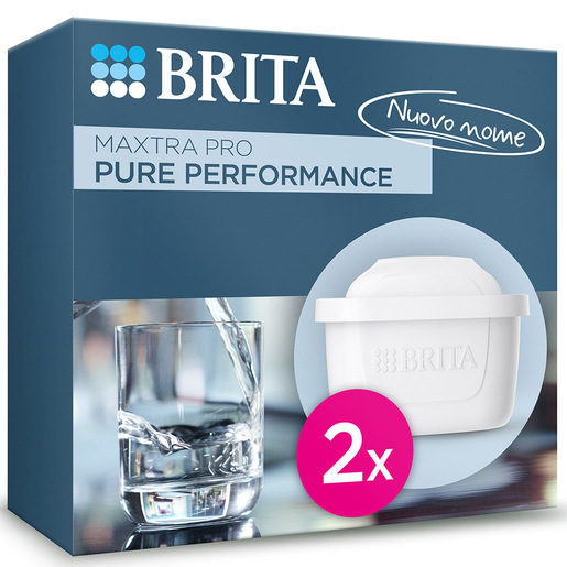 Image of Brita Filtro acqua rubinetto MAXTRA PRO Pure Performance (ex All-in-1) confezione da 2 filtri - Riduce cloro, calcare, PFAS e metalli, filtro original