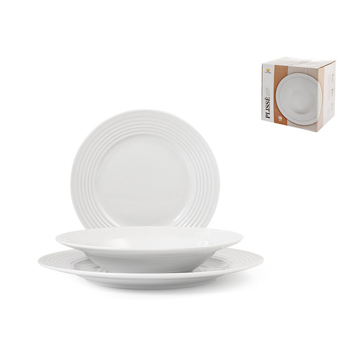 Pengo 8142300 servizio da tavola 18 pz Porcellana Bianco