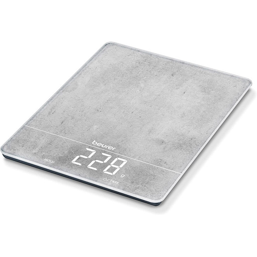 Image of Beurer Bilancia Digitale da Cucina con Portata di 15 kg, Funzione Tara e Design Moderno a sensori, Glass