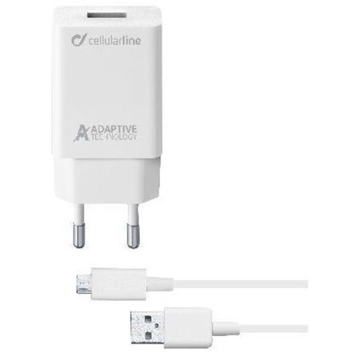 Image of Cellularline Adaptive Fast Charger Kit 15W - Micro USB - Samsung