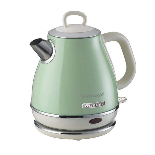 Image of Ariete 2868 Bollitore Elettrico Vintage 1 Litro - Infusi, Tè e Tisane - Autospegnimento - Acciaio Inox - 1 Litro - 1600 Watt - Verde