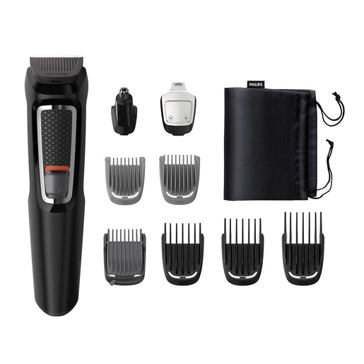 Image of Philips MULTIGROOM Series 3000 rasoio rifinitore all-in-one 9 in 1 con 9 accessori per barba, capelli e naso MG3740/15
