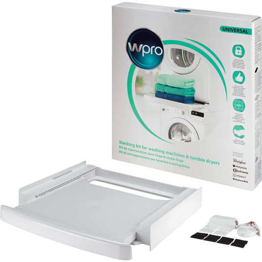 Image of Wpro SKS101 Kit Sovrapposizione universale con ripiano scorrevole