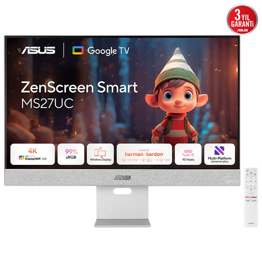 Image of ASUS ZenScreen Smart Monitor MS27UC Monitor PC 68,6 cm (27'') 3840 x 2160 Pixel 4K Ultra HD LCD Grigio