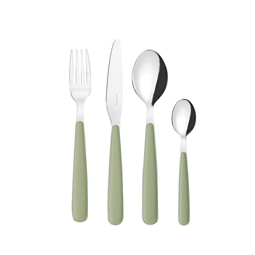 Image of Fratelli Guzzini 127500176 set di posate 24 pz Verde, Grigio