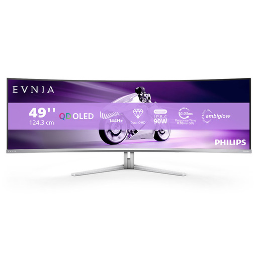 Image of Philips Evnia 8000 49M2C8900L/00 Monitor PC 124,2 cm (48.9'') 5120 x 1440 Pixel Dual QHD QD-OLED Bianco