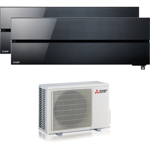 Image of Mitsubishi Electric MITKIT2-53LNB9+12WF condizionatore fisso Climatizzatore Dualsplit Nero, Bianco