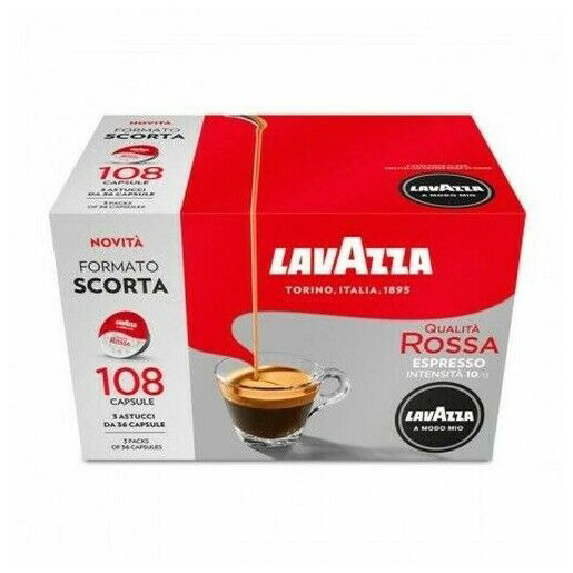 Image of Lavazza A Modo Mio Qualità Rossa, 108 Capsule
