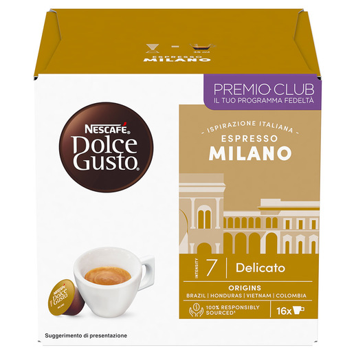 Image of Nescafé Dolce Gusto Caffè Espresso Milano 16 Capsule