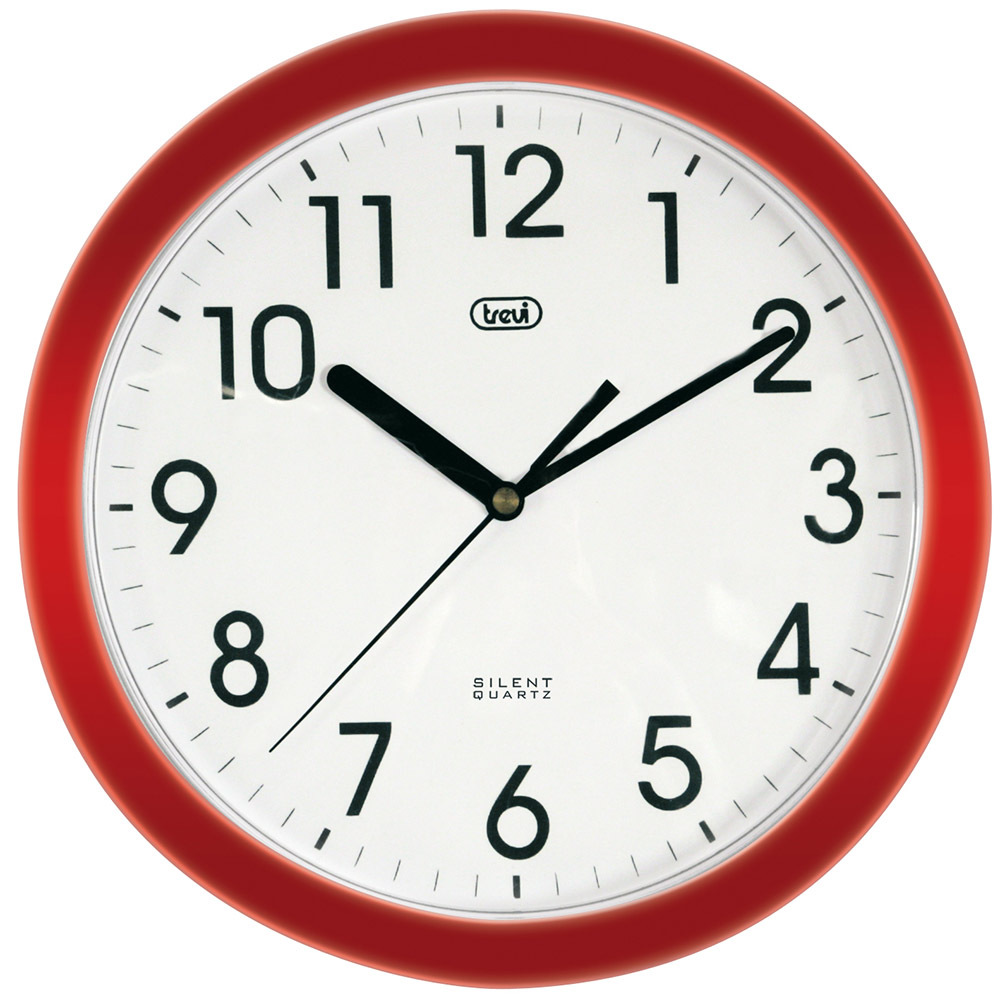 Trevi 3301 Horloge Murale à Quartz Ronde Silencieuse 25cm - Bleu