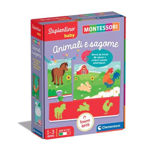Image of Clementoni Sapientino Montessori Animali e Sagome