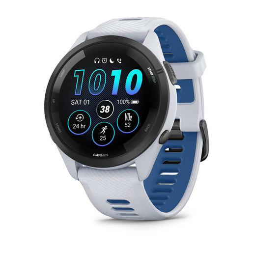Garmin Forerunner 265 3,3 cm (1.3'') AMOLED 46 mm Digitale 416 x 416 Pixel Touch screen Nero, Bianco Wi-Fi GPS (satellitare)