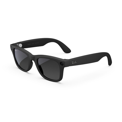 Image of Ray-Ban Meta Wayfarer larga (Gen 2) - Nero opaco, Lenti grafite sfumata polarizzate