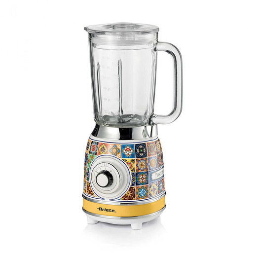 Image of Ariete 583 Frullatore Positano con tazza in vetro da 1,5 Litri, 4 Lame in Acciaio Inox, 4 Velocità + Pulse,1000 Watt