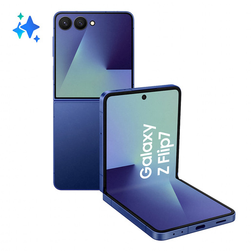 Image of Samsung Galaxy Z Flip7 Smartphone AI, 512GB, RAM 12GB, Display 4,1'' SAMOLED/6,9'' Dynamic AMOLED 2X, Blue shadow cod015