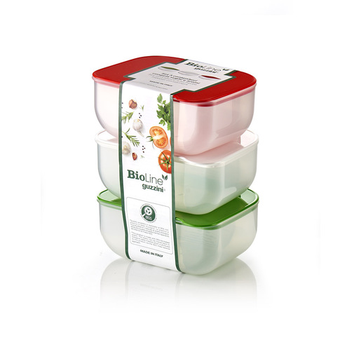 Image of Fratelli Guzzini BioLine Rettangolare Contenitore 0,3 L Traslucido 3 pz