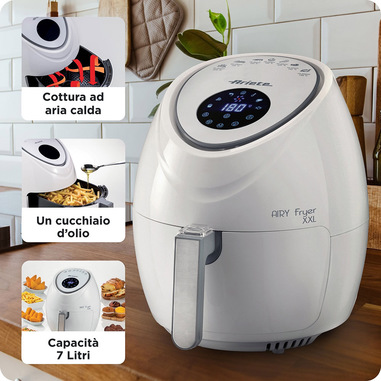 Ariete 4618 Eén/één Onafhankelijke Hetelucht Friteuse Beige, roestvrij