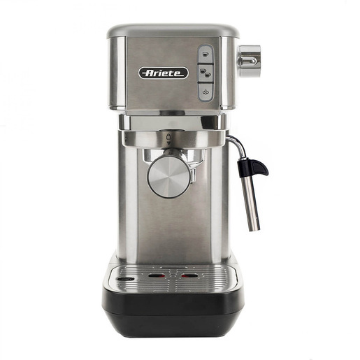 Image of Ariete 1380 Macchina da caffè in metallo, compatibile con caffè in polvere e cialde ESE, 1300 W, Capacità 1,1 L, 15 bar di pressione, Filtro ½ tazze,