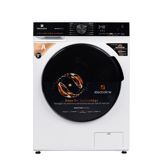 Electroline WRTMDWM9ADOSWH lavatrice Caricamento frontale 9kg 1400 Giri/min Bianco Sistema Autodose
