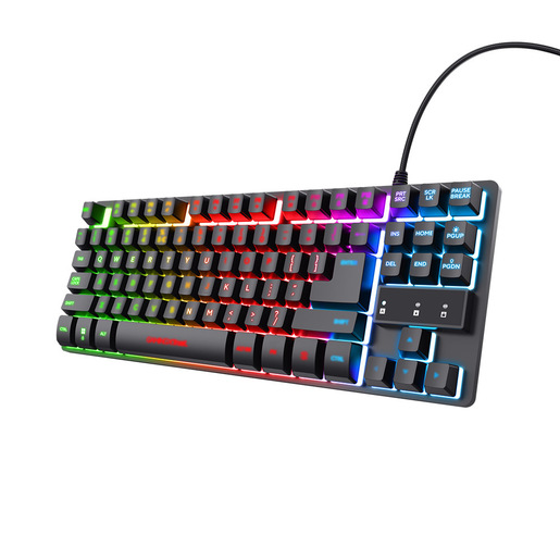 Trust GXT 833 Thado tastiera Gaming USB Olandese Nero, Argento