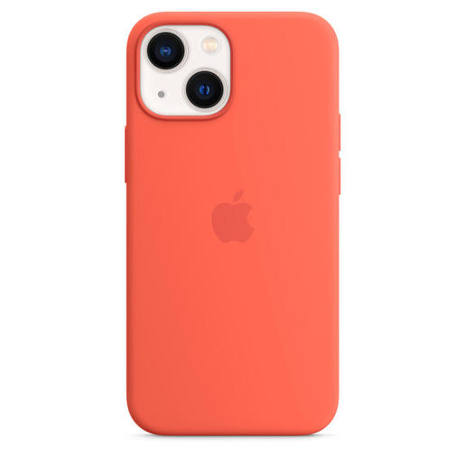 Image of Apple Custodia MagSafe in silicone per iPhone 13 mini - Mandarino