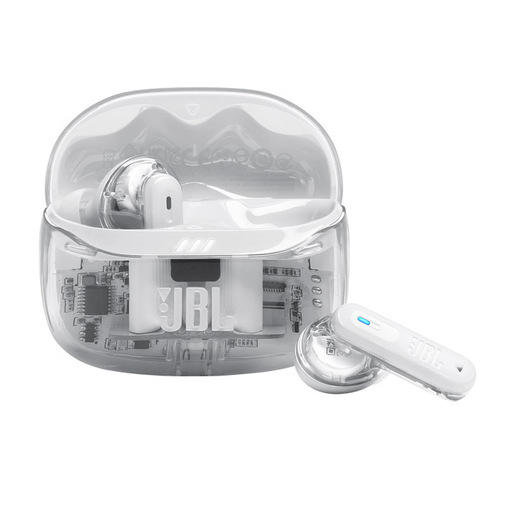JBL Tune Beam 2 Ghost Edition Auricolari Bluetooth True Wireless con Cancellazione del Rumore adattivo, Bianco