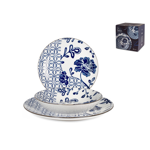 Image of Pengo 8887800 servizio da tavola 18 pz Porcellana Blu, Bianco