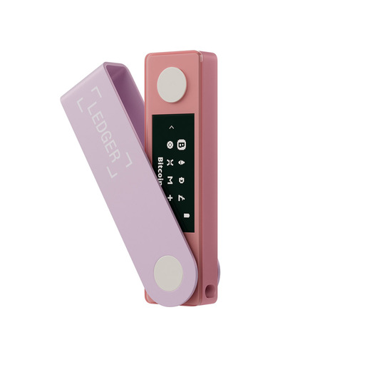 Image of Ledger Nano X Portafoglio hardware con chiavetta USB Rosa, Bianco