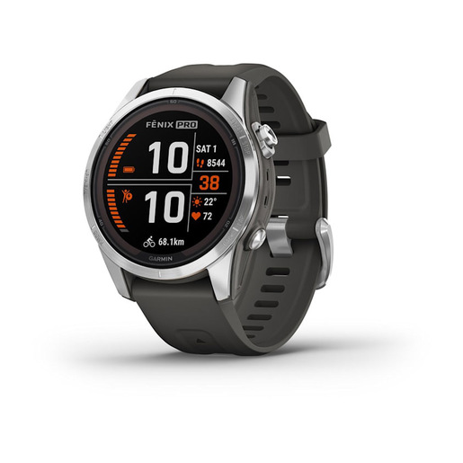 Image of Garmin f?nix 7S Pro 3,05 cm (1.2'') MIP 42 mm Digitale 240 x 240 Pixel Touch screen Argento Wi-Fi GPS (satellitare)