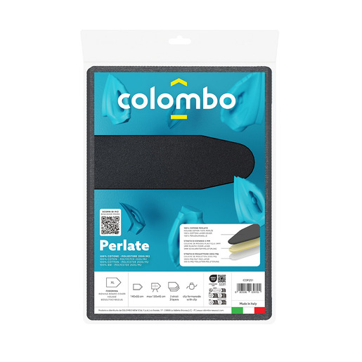Image of Colombo New Scal Colombo foderina di ricambio per asse da stiro 140x55cm (XL) - 3 strati: cotone 100% metallizzato e morbida imbottitura: schiuma + mo