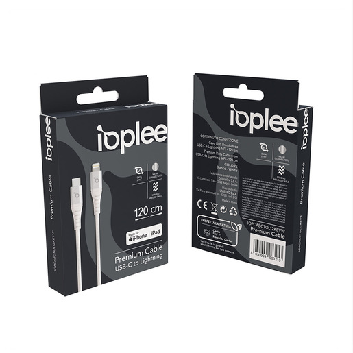 Image of IOPLEE Cavo Dati Premium 120cm da USB-C a Lightning MFi - Bianco