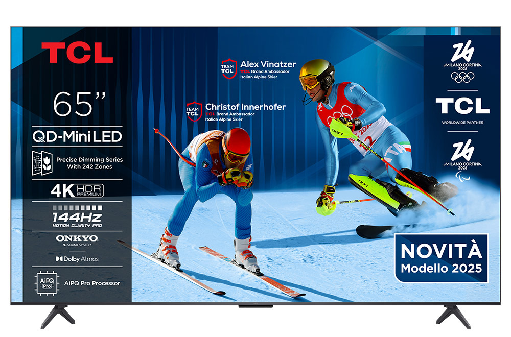 TCL C6K Serie Smart TV QD-MiniLED 4K 65" 65C6K, 144Hz, audio Onkyo 2.1, Dolby Vision IQ & Atmos, Google TV