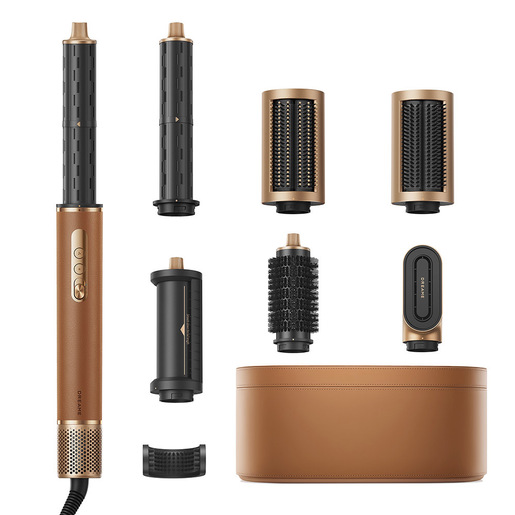 Dreame AirStyle Pro 7-in-1, Asciugatura Rapida, 2 Cilindri Arricciacapelli, Volume e Styling, Riduzione Crespo, Confezione in Pelle, Sistema Magnetico