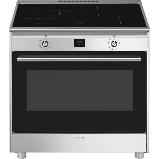 Image of Smeg CG90CIXT cucina A Elettrico Piano cottura a induzione Nero, Acciaio inox