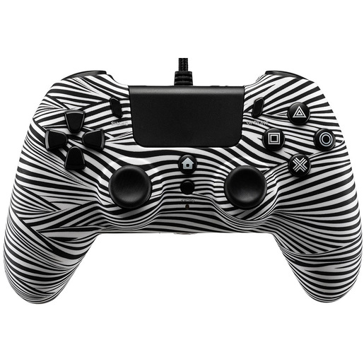 Image of Qubick Wired Controller Nero Bianco (PS4)