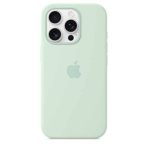 Image of Apple Custodia MagSafe in silicone per iPhone 16 Pro – Acquamarina