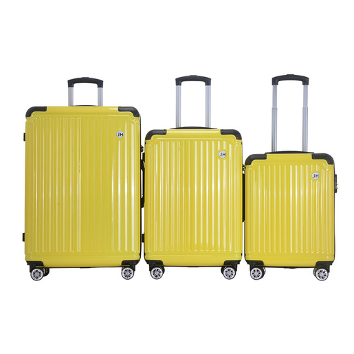 Image of Joia Home TRIOA9622GIALLO bagaglio Set di valigie Guscio rigido Giallo Metallo, Policarbonato (PC), Poliestere