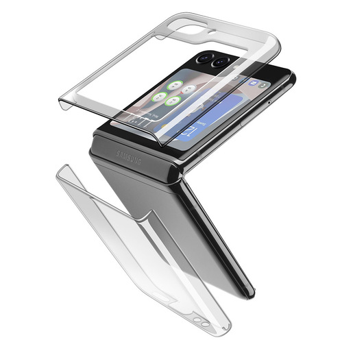 Image of Cellularline Clear Case - Galaxy Z Flip5 Custodia trasparente rigida composta da due pezzi