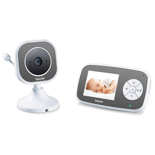 Image of Beurer BY 110 Babyphone Video Wi-Fi con Funzione di Visione Notturna a Infrarossi e Modalita ECO, Grigio