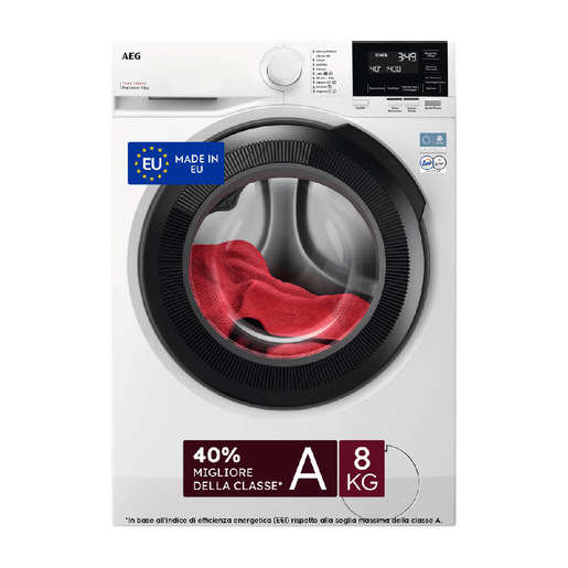 AEG Series 7000 Lavatrice Carica Frontale 8 Kg Classe A-40% 1400 Giri LR7FG84B4 MADE IN EUROPE