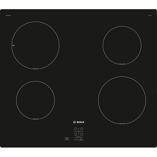 Bosch Serie 2 PUG61RAA5E piano cottura Nero Da incasso 60 cm Piano cottura a induzione 4 Fornello(i)