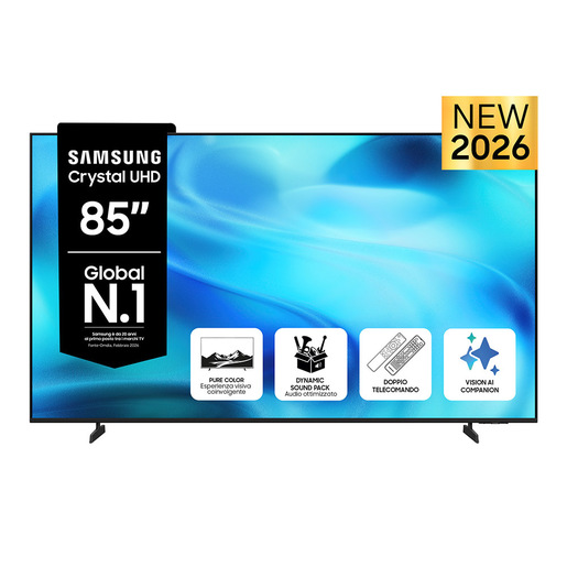 Samsung 85'' Crystal UHD U8000H 4K Vision AI Smart TV (2026)