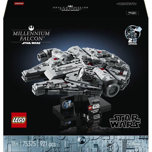 Image of LEGO Star Wars 75375 Millennium Falcon, Modellino da Costruire di Astronave per Adulti, Idee Regalo Lui, Lei, Marito o Moglie