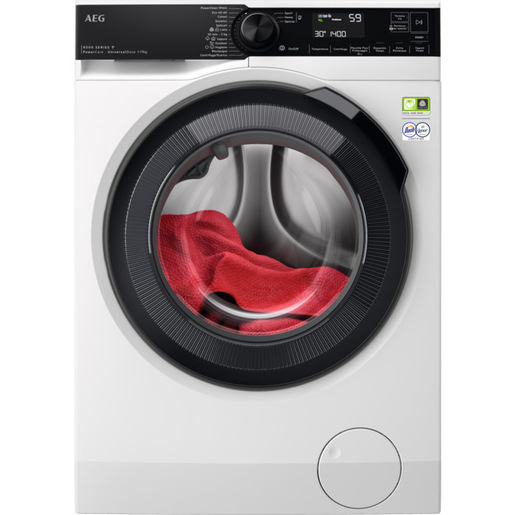 AEG LR8H114BY Serie 8000 Lavatrice Carica Frontale 11 KG 1400 Giri/min Classe A PowerCare UniversalDose (Bianco - Nero)