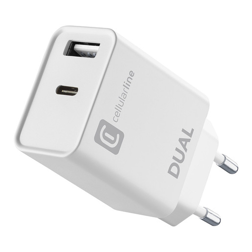 Image of Cellularline Dual Charger - iPhone 8 or later