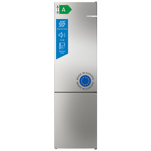 Image of Bosch Serie 4 KGN392I1F Frigorifero Combinato da libera installazione 203 X 60 cm Acciaio anti-impronta Classe A-10%